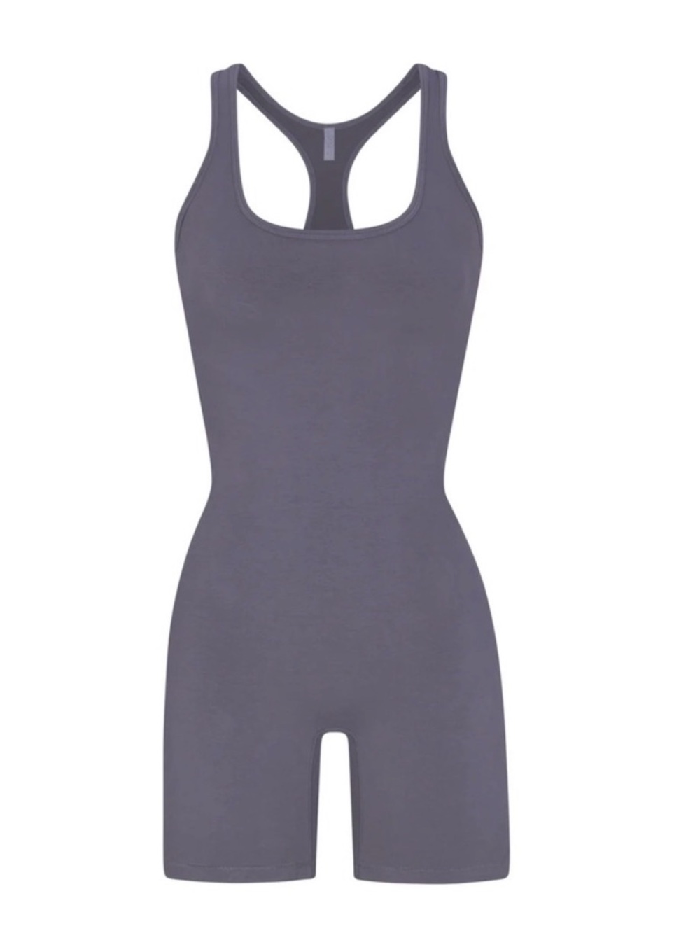 NWT SKIMS OUTDOOR MID THIGH ONESIE IN STEEL
BLUE